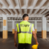 Printed Hi-Vis Mesh Safety Vest with 2” Reflective Strips and Pocket - Lime