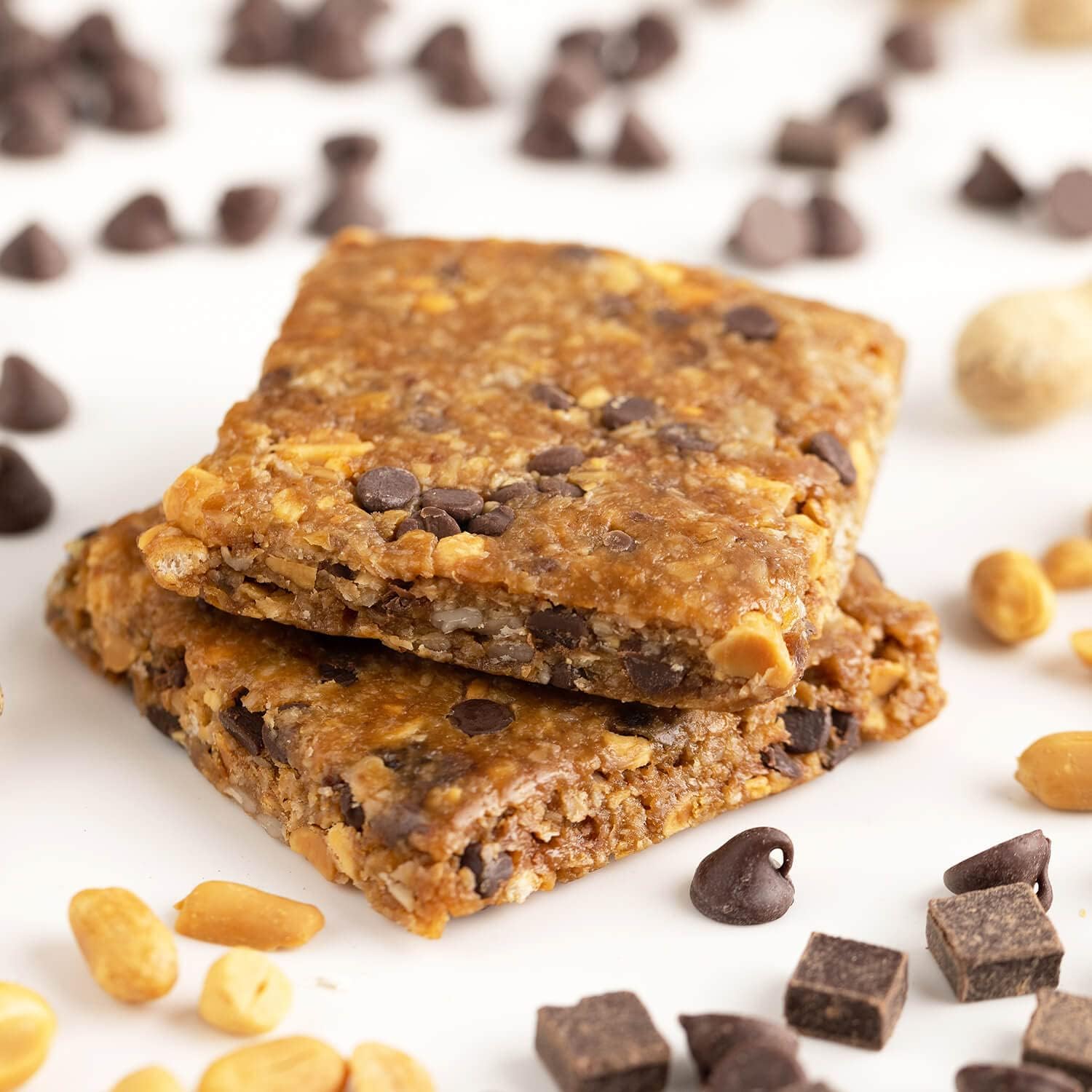 Barra de mantequilla de cacahuete orgánica Pro Bar con chispas de chocolate - 85 g - Paquete de 12
