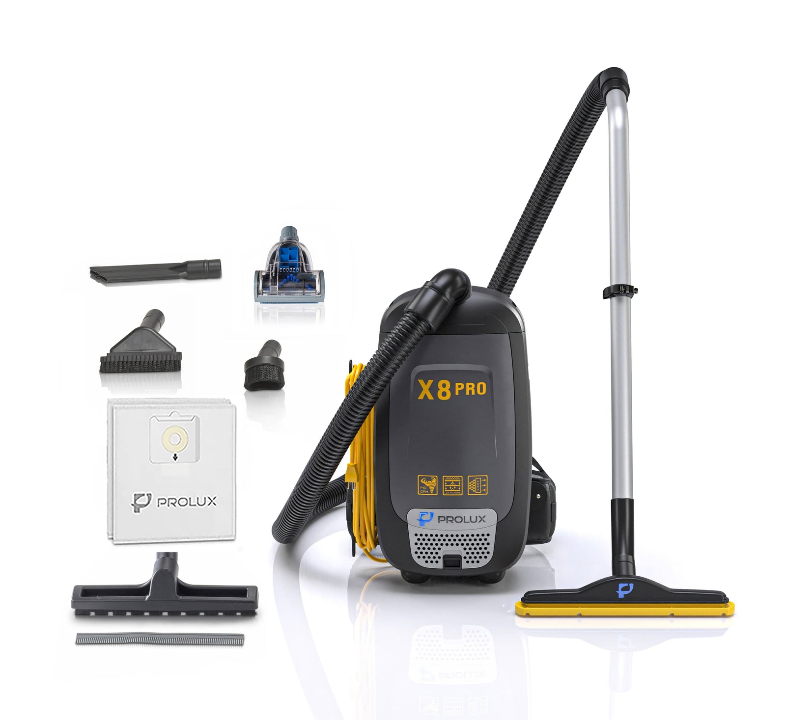 Prolux X8 Pro Commercial Backpack Vacuum w/ Deluxe 1 1/2