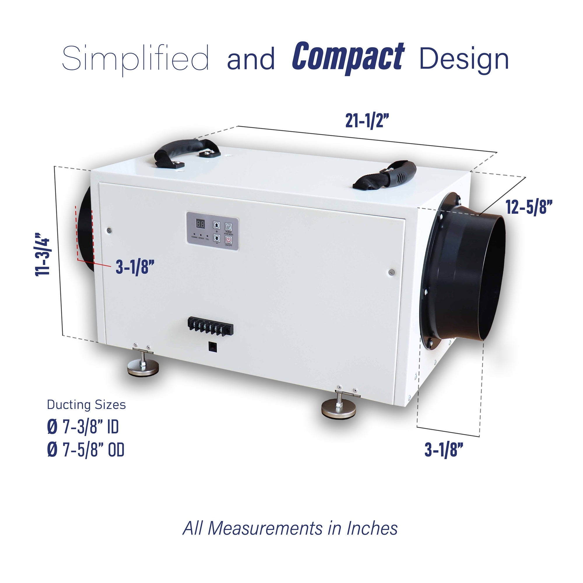 Deshumidificador comercial de alto rendimiento Pioneer® QHD070 de 115 V y 70 pintas por día para toda la casa