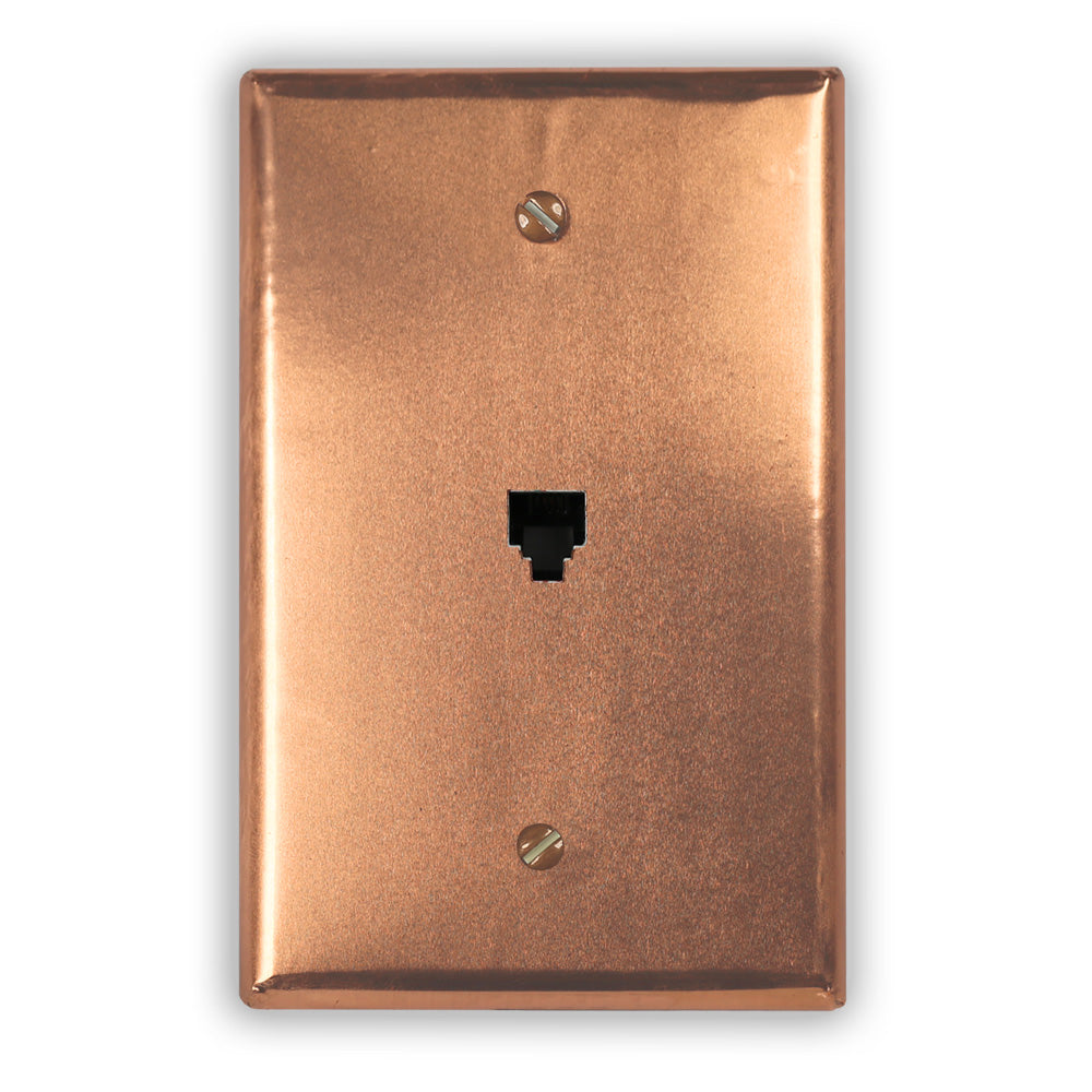 Raw Copper - 1 Phone Jack Wallplate