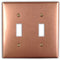 Raw Copper - 2 Toggle Wallplate