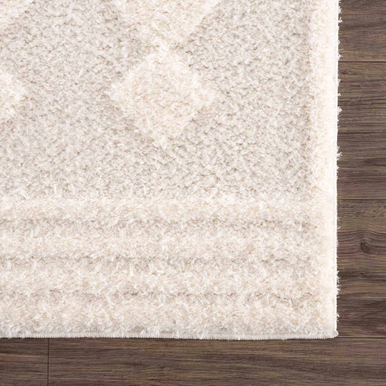 Alfombra de área alta y baja en color crema Hija