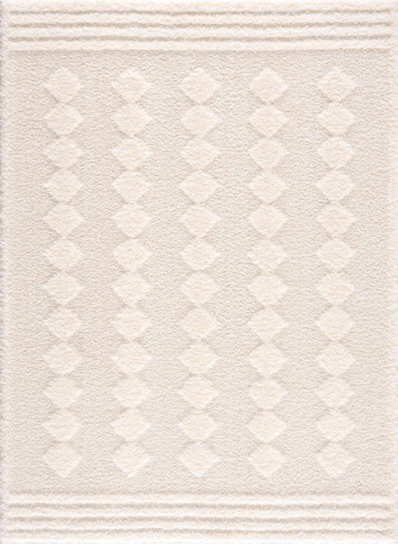 Alfombra de área alta y baja en color crema Hija