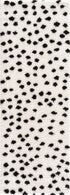 Alfombra de lunares blancos y negros de Cansu