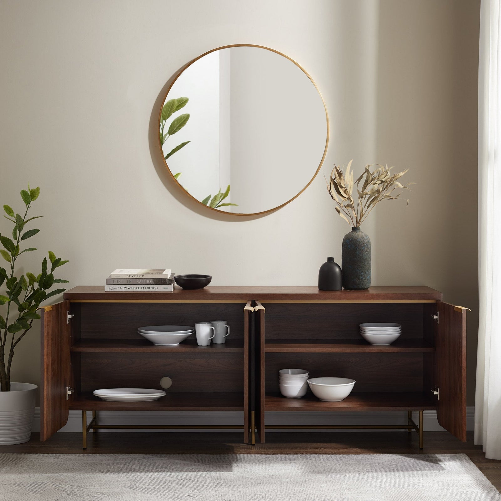 Aparador y mueble de TV escandinavo Reema