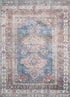 Alfombra lavable Baltinglass color óxido y azul - Liquidación