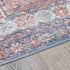 Alfombra lavable Baltinglass color óxido y azul - Liquidación
