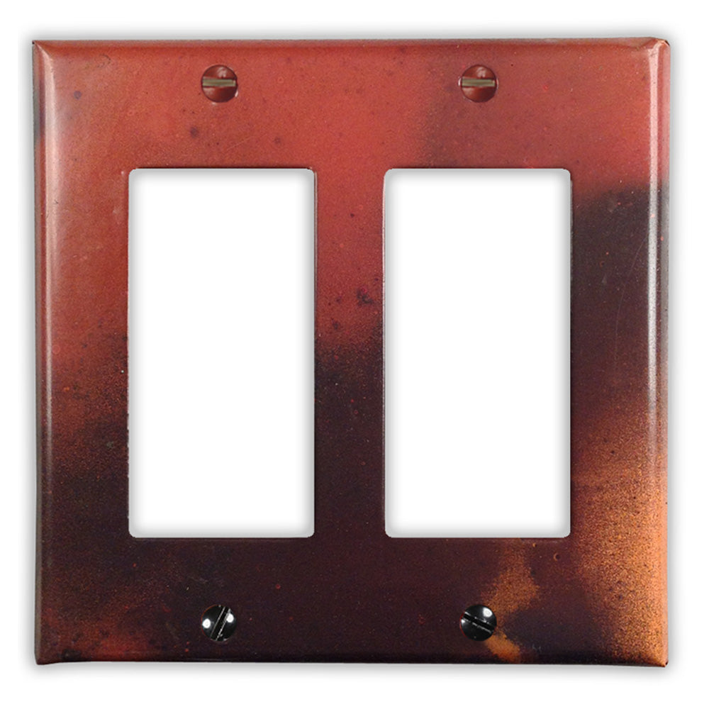 Red and Black Copper - 2 Rocker Wallplate
