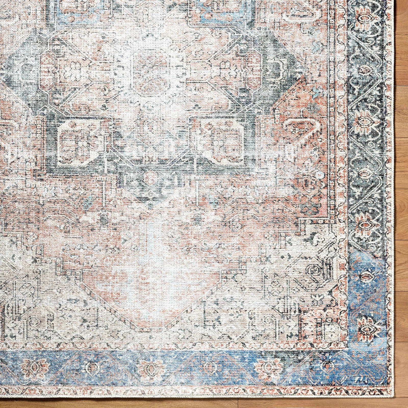 Alfombra lavable desgastada Rosman