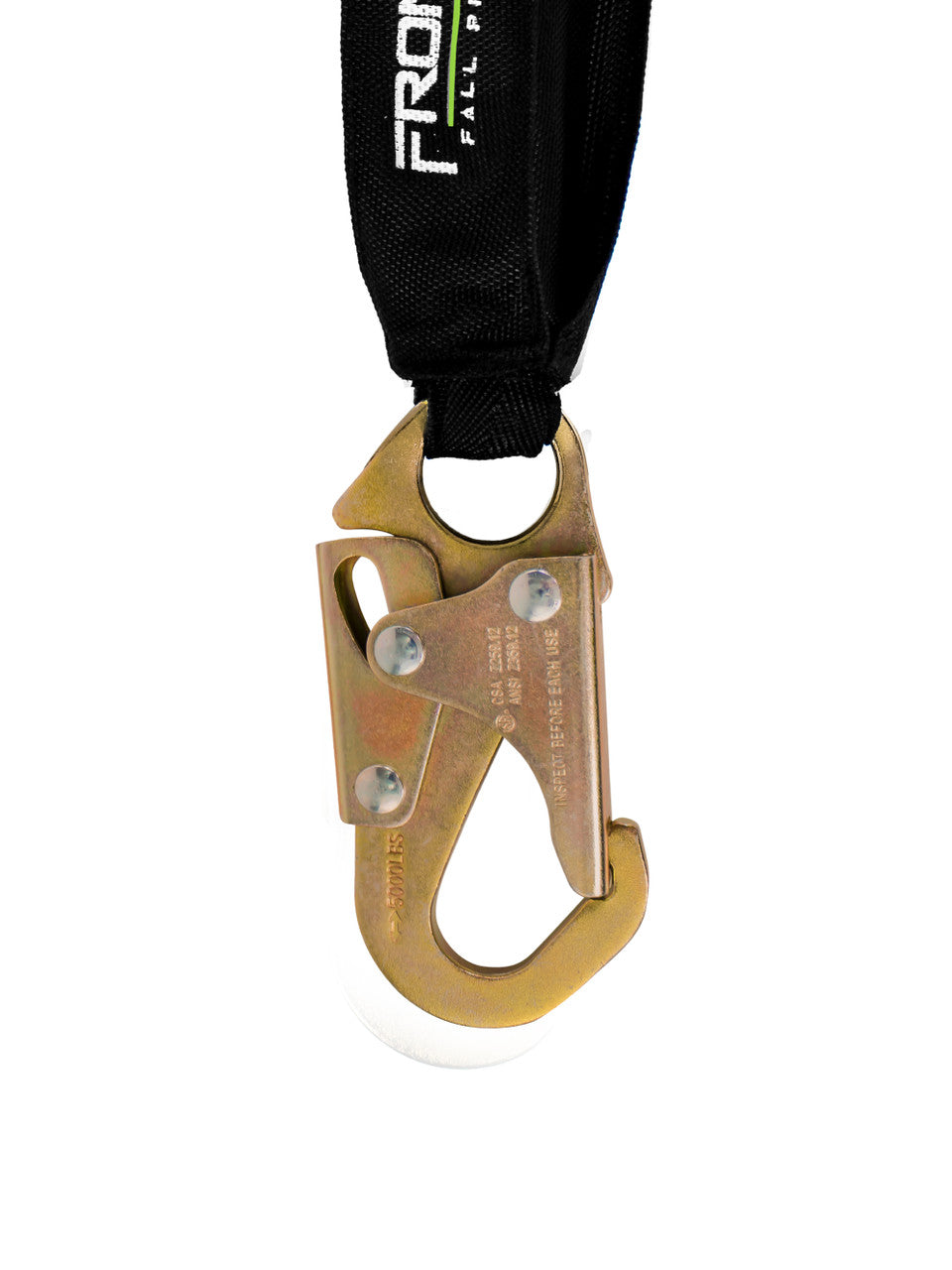 Cuerda de seguridad autorretráctil de una sola pierna Frontline RPW061S de 6 pies con extremo de gancho a presión de acero