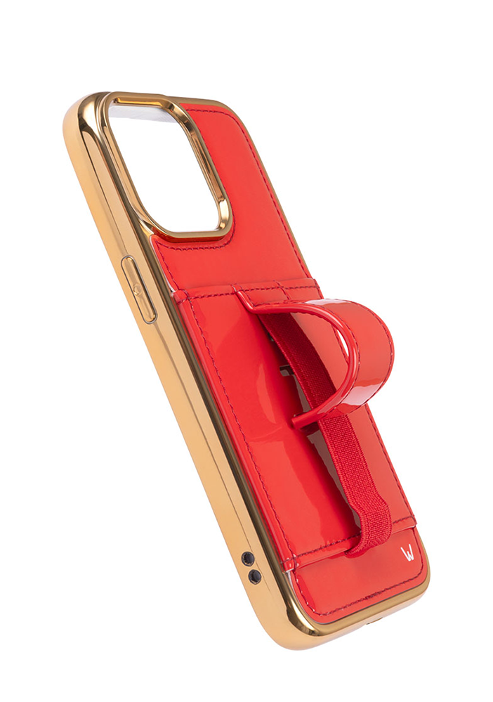 Red Radiance in Gold Phone Case