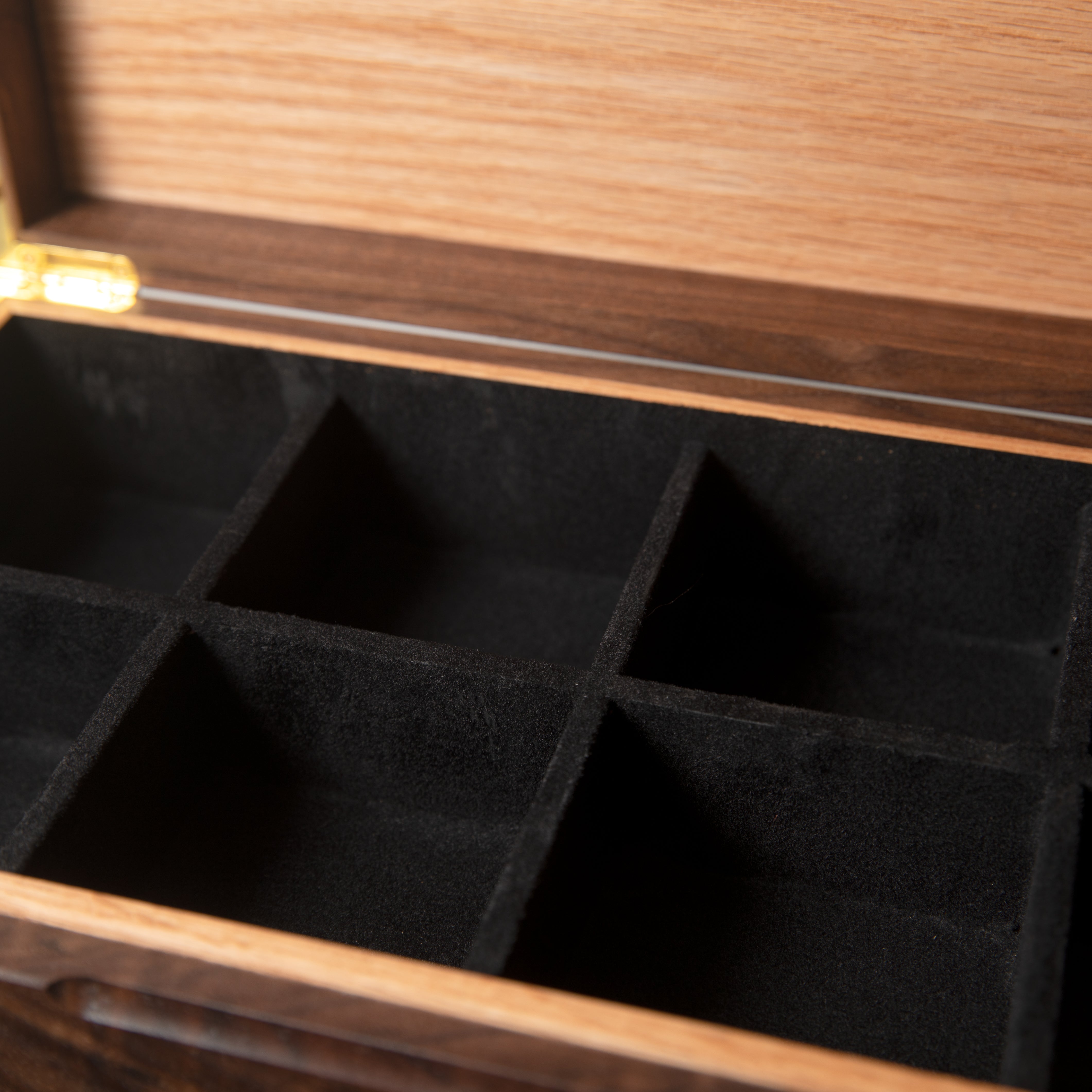 Watch Box with Drawer - Black Walnut and Oak - 12 to 16 Watch Compartments