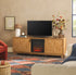 Mueble de TV moderno con chimenea eléctrica independiente de 70" de estilo escandinavo de Reema