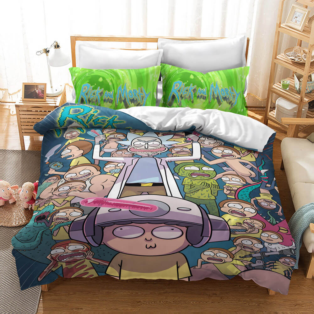 Rick And Morty Cosplay Bedding Quilt Cover Without Filler