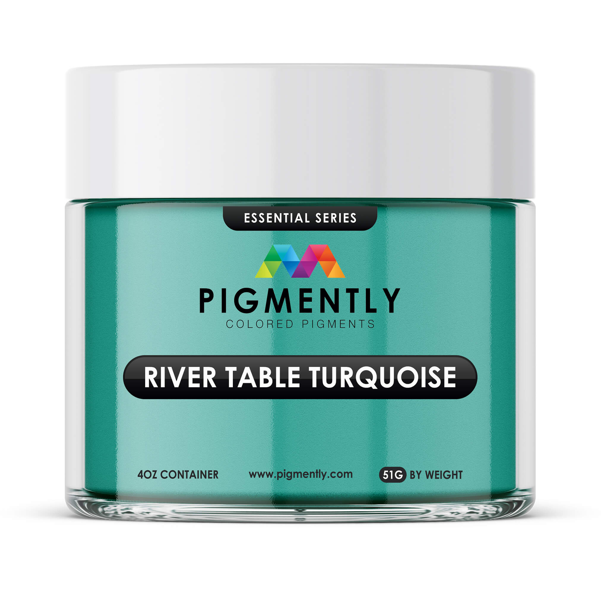 Pigmento en polvo epoxi color turquesa River Table 