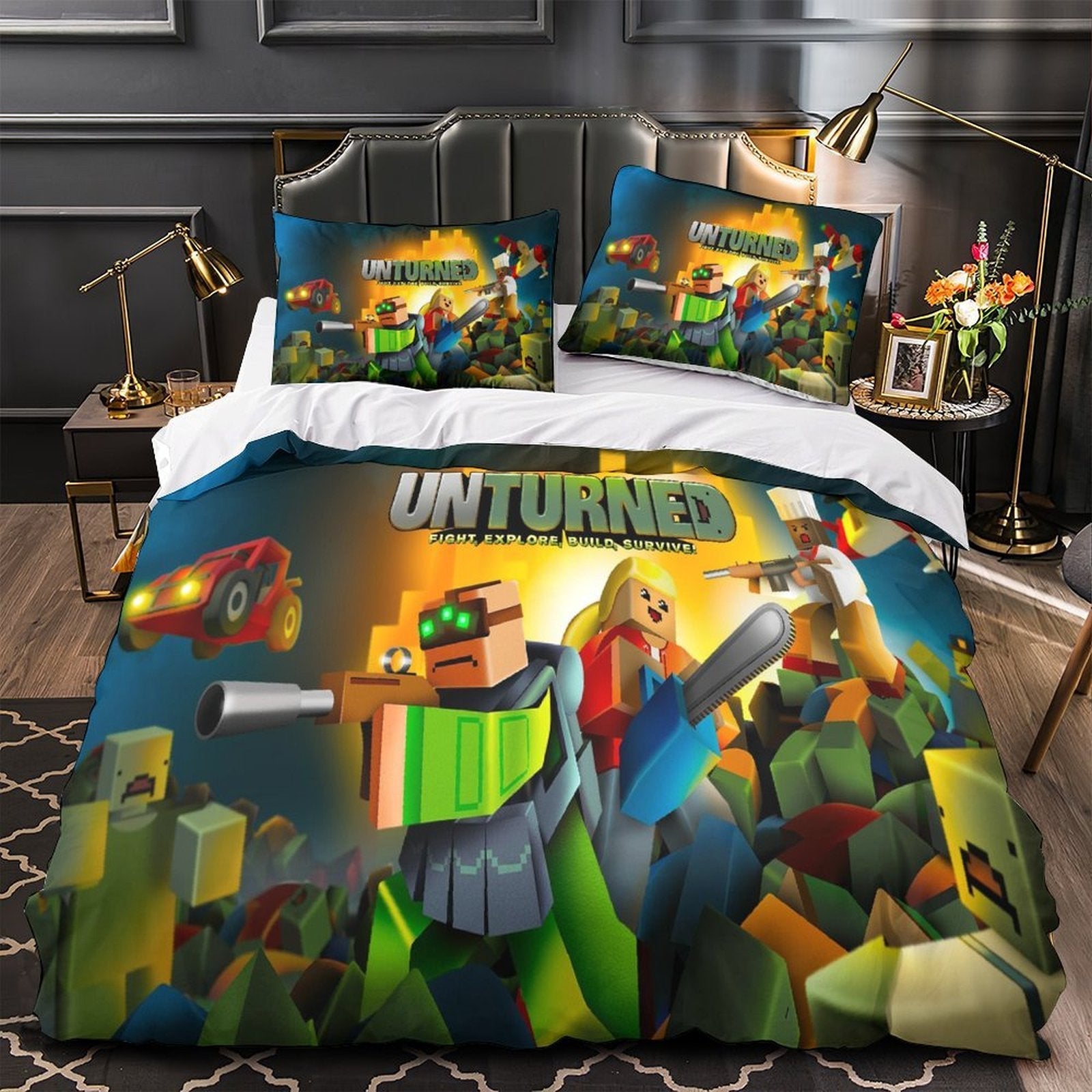 Roblox Pattern Duvet Cover Bedding Set Cover Without Filler
