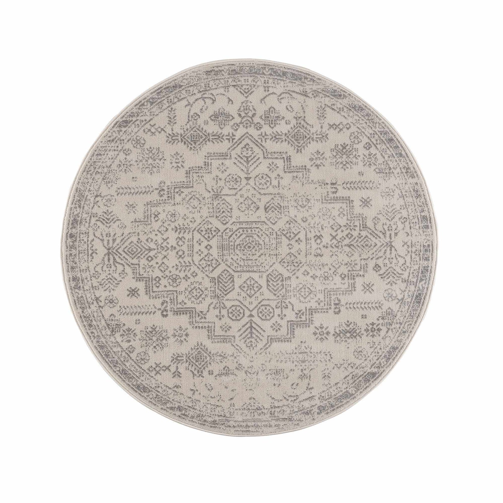 Alfombra Tigried color marfil y gris 2323 - Liquidación