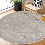 Alfombra Tigried color marfil y gris 2323 - Liquidación