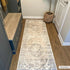 Alfombra lavable de pelo plano beige Rudo