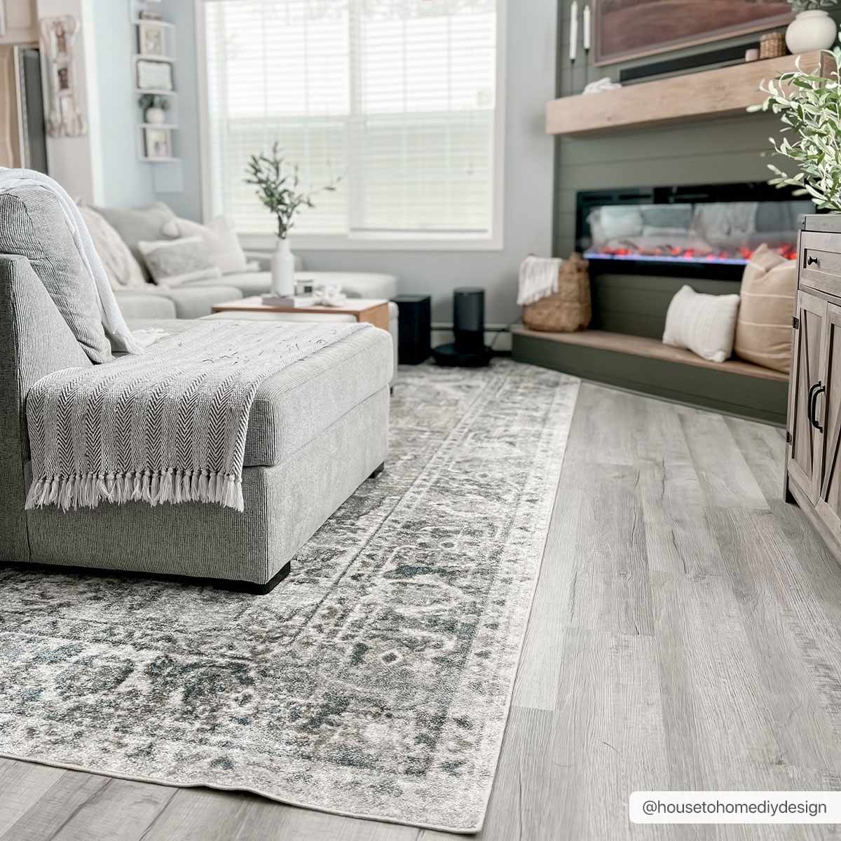 Alfombra lavable de pelo plano azul Rudo