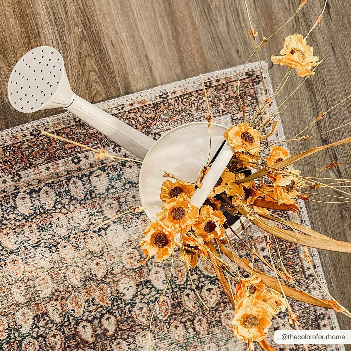 Alfombra lavable desgastada Maligaya de color óxido - Liquidación