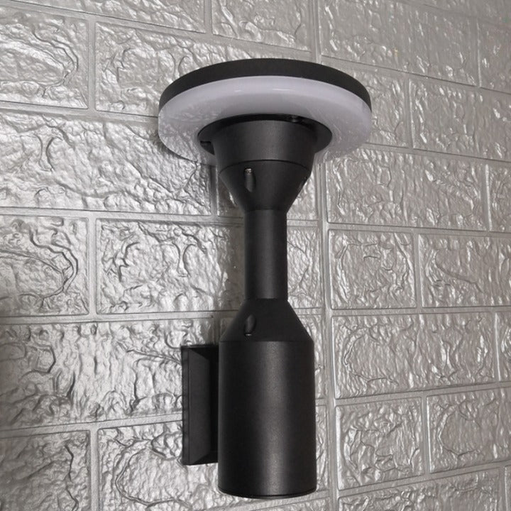 Lámpara de pared LED impermeable para exteriores, creativa, de color negro, para balcón, patio y porche