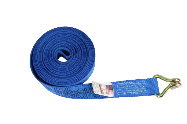 Correa de cabrestante de 2 x 15 pies con gancho de alambre, tejido de diamante | Opciones de color