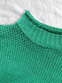 Thick Thread Bat Sleeve Knit Sweater, High Neck