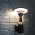 Lámpara de pared LED impermeable para exteriores, creativa, de color negro, para balcón, patio y porche