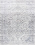 Alfombra lavable de pelo plano gris Barny