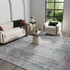 Alfombra lavable de pelo plano gris Barny