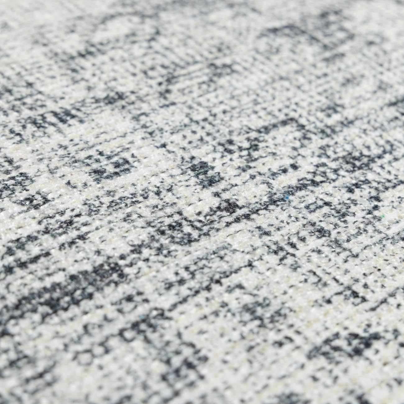 Alfombra lavable de pelo plano gris Barny