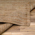Alfombra de yute beige Ambel