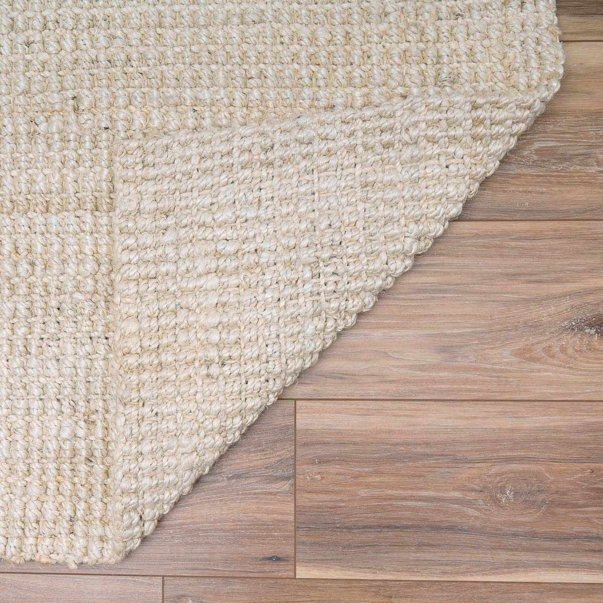 Alfombra de yute color crema Ambel