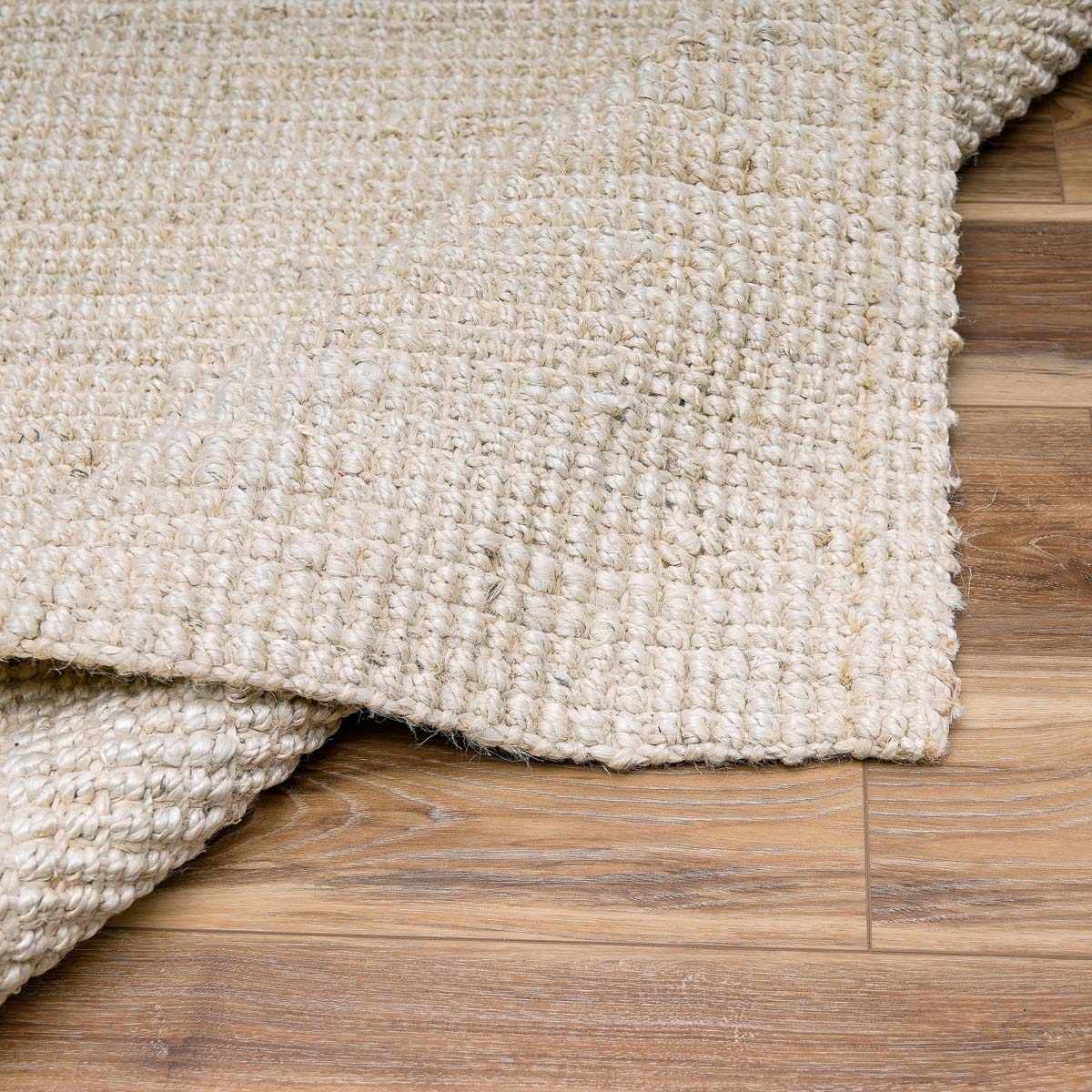 Alfombra de yute color crema Ambel