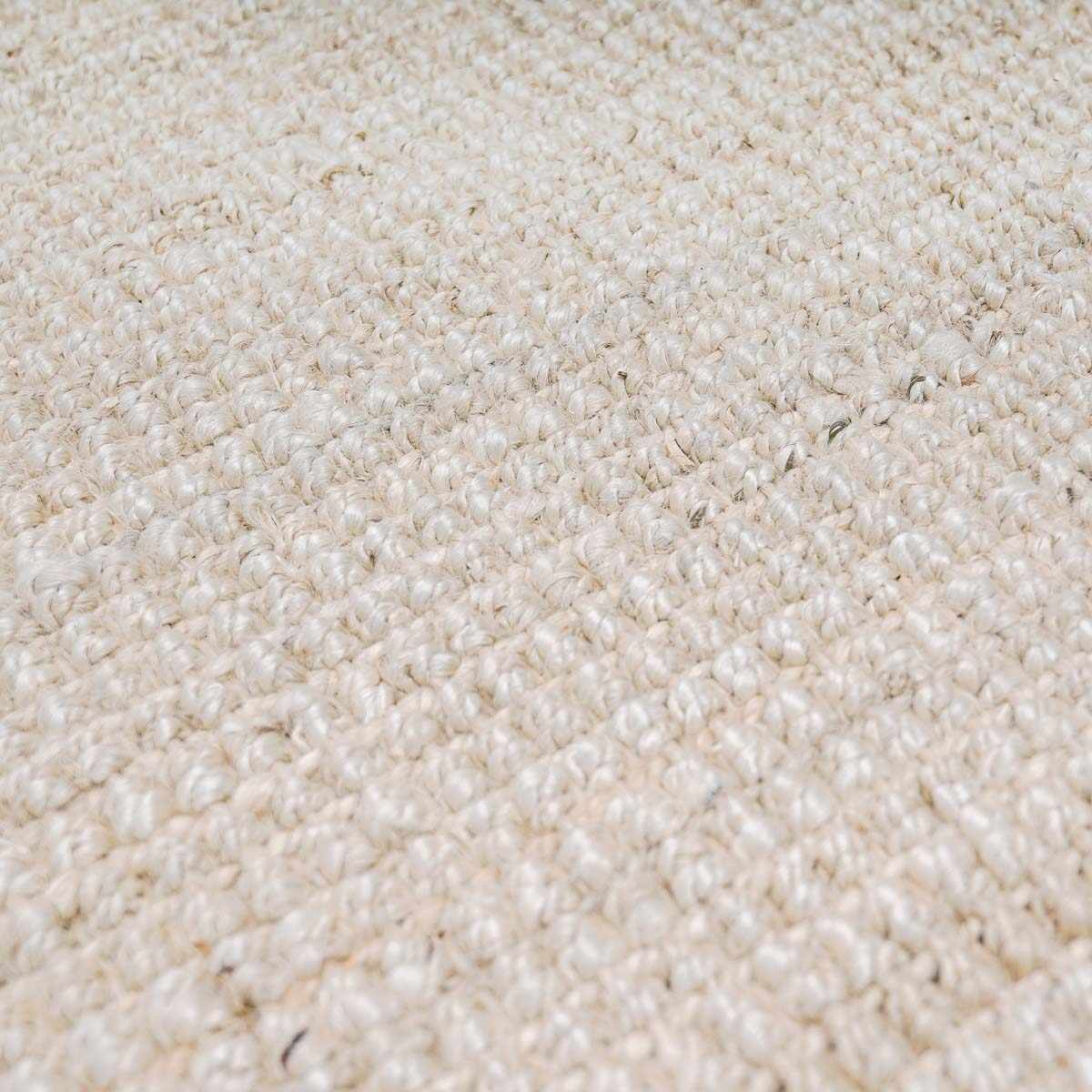 Alfombra de yute color crema Ambel