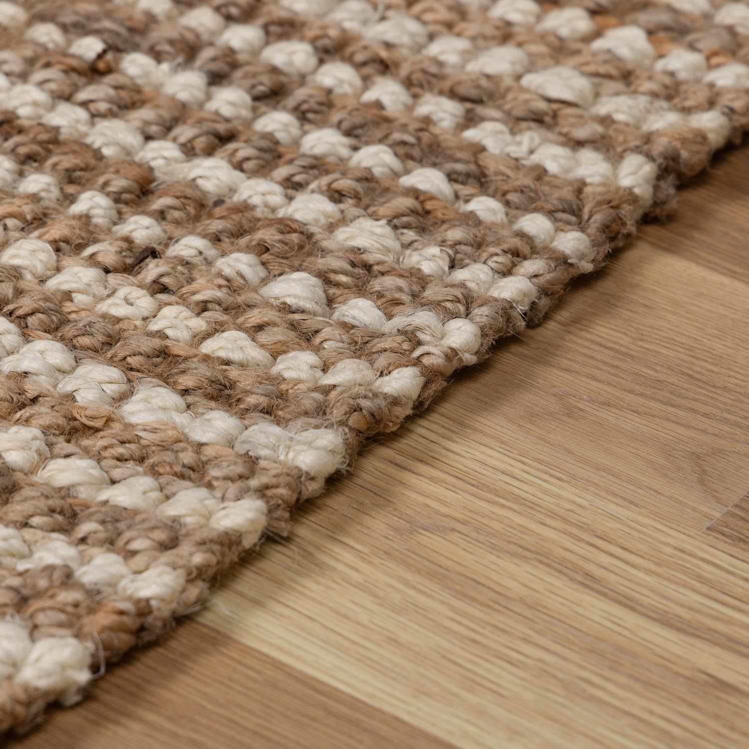 Alfombra de yute color camello Ambel