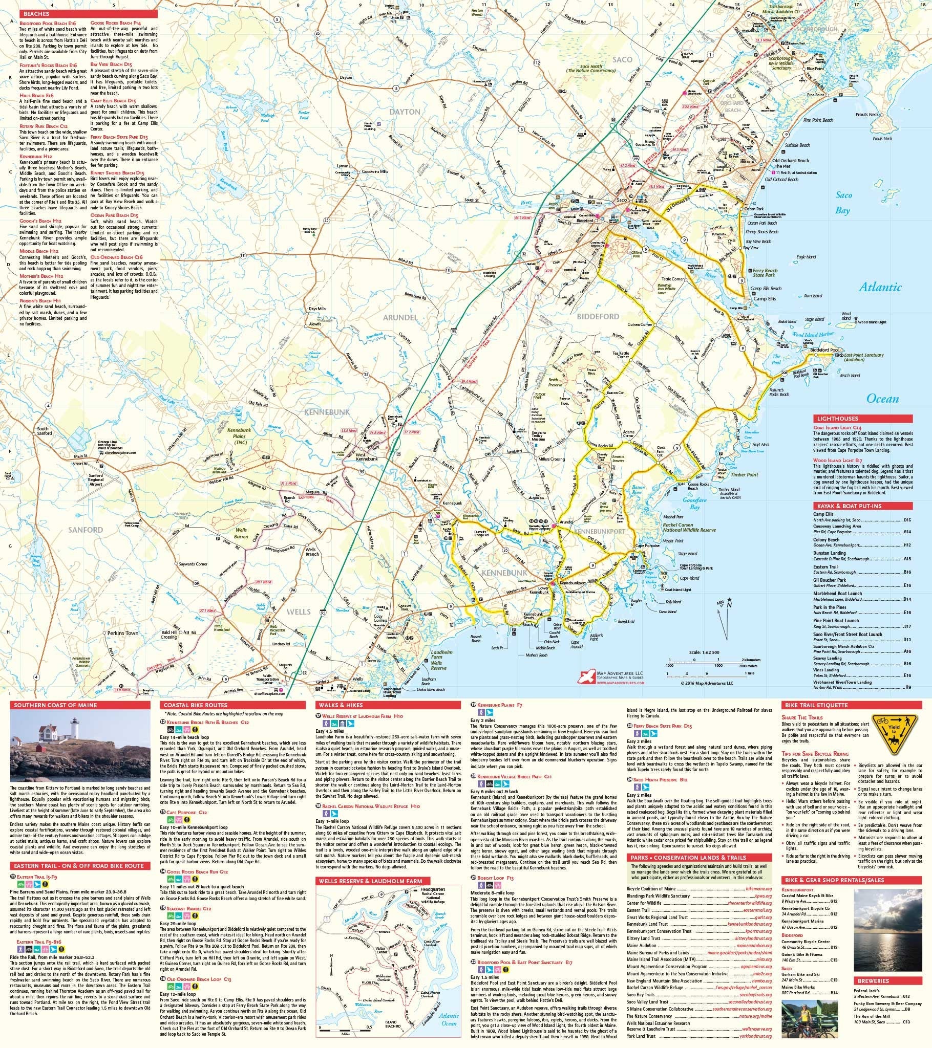 Maine Southern Coast Trail Map