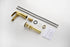 Grifo para lavabo de baño de oro cepillado de una sola manija con drenaje de latón emergente antidesbordamiento