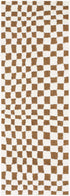 Alfombra de cuadros marrón Lajos