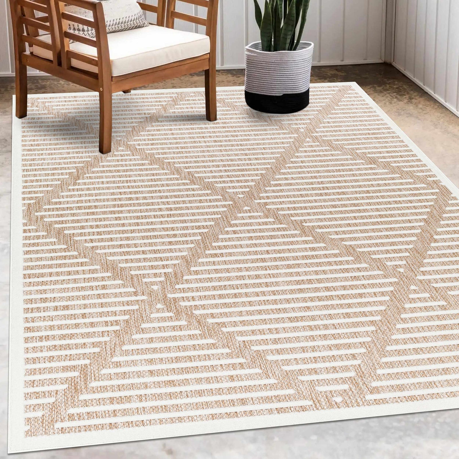 Alfombra para exteriores Anah Cream