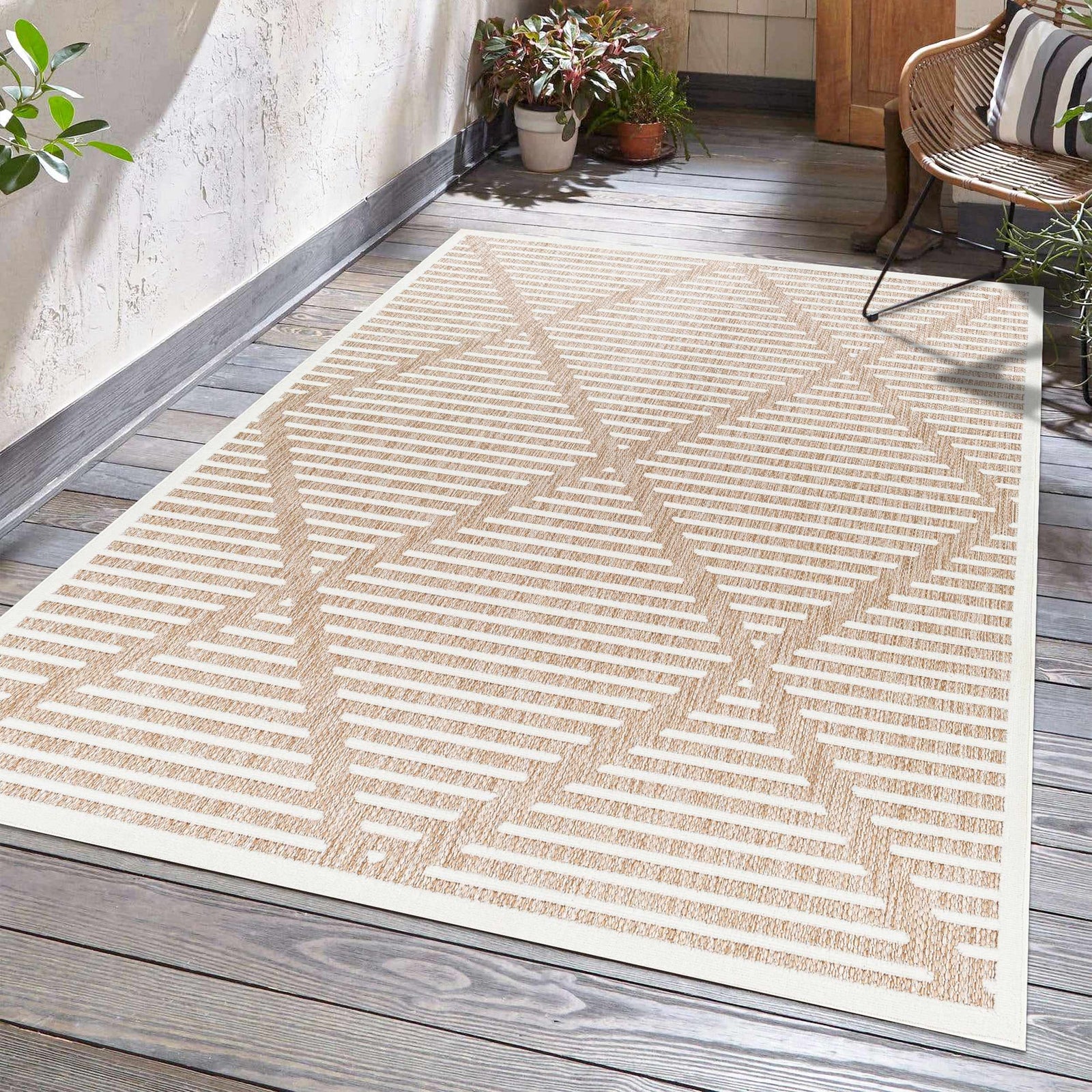 Alfombra para exteriores Anah Cream