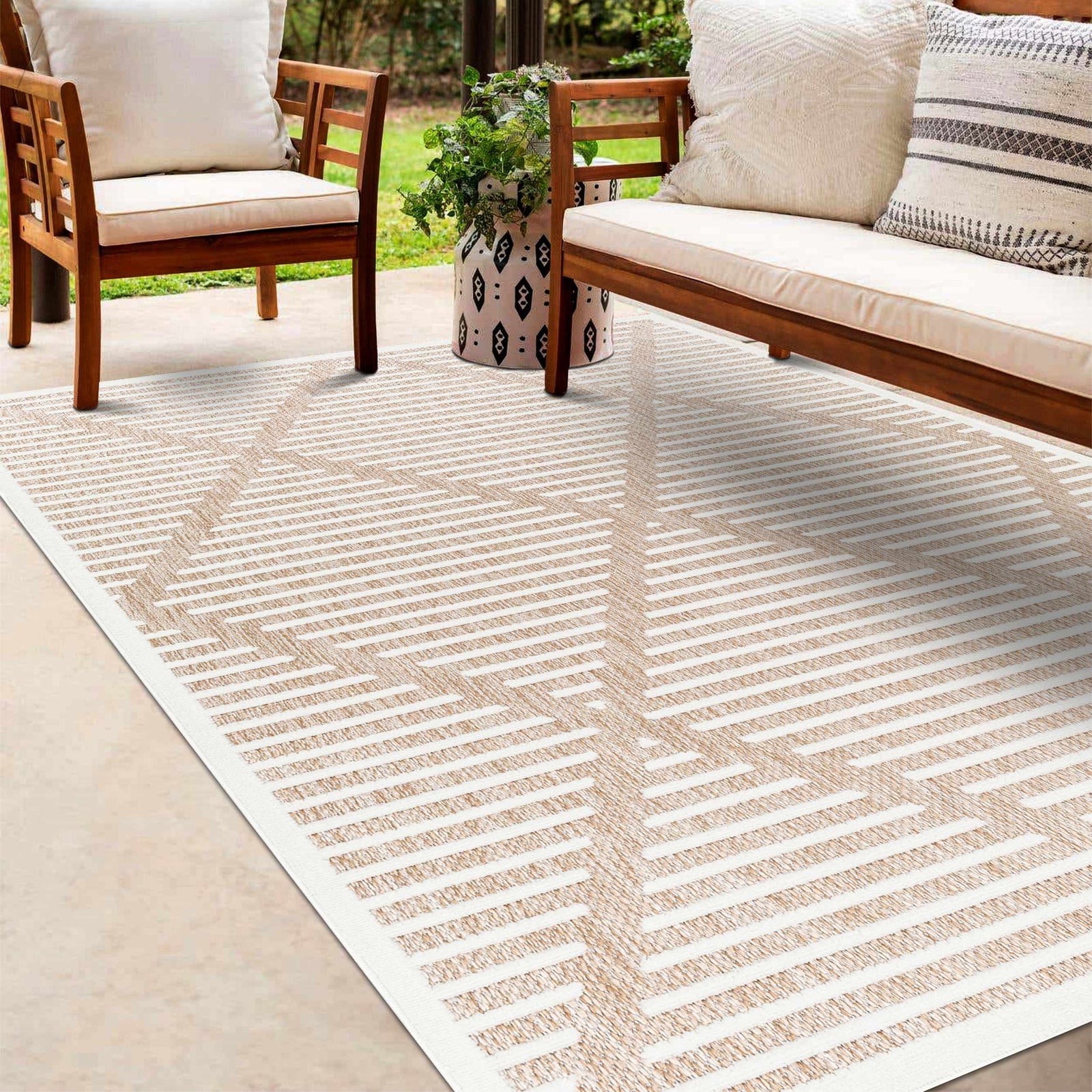 Alfombra para exteriores Anah Cream