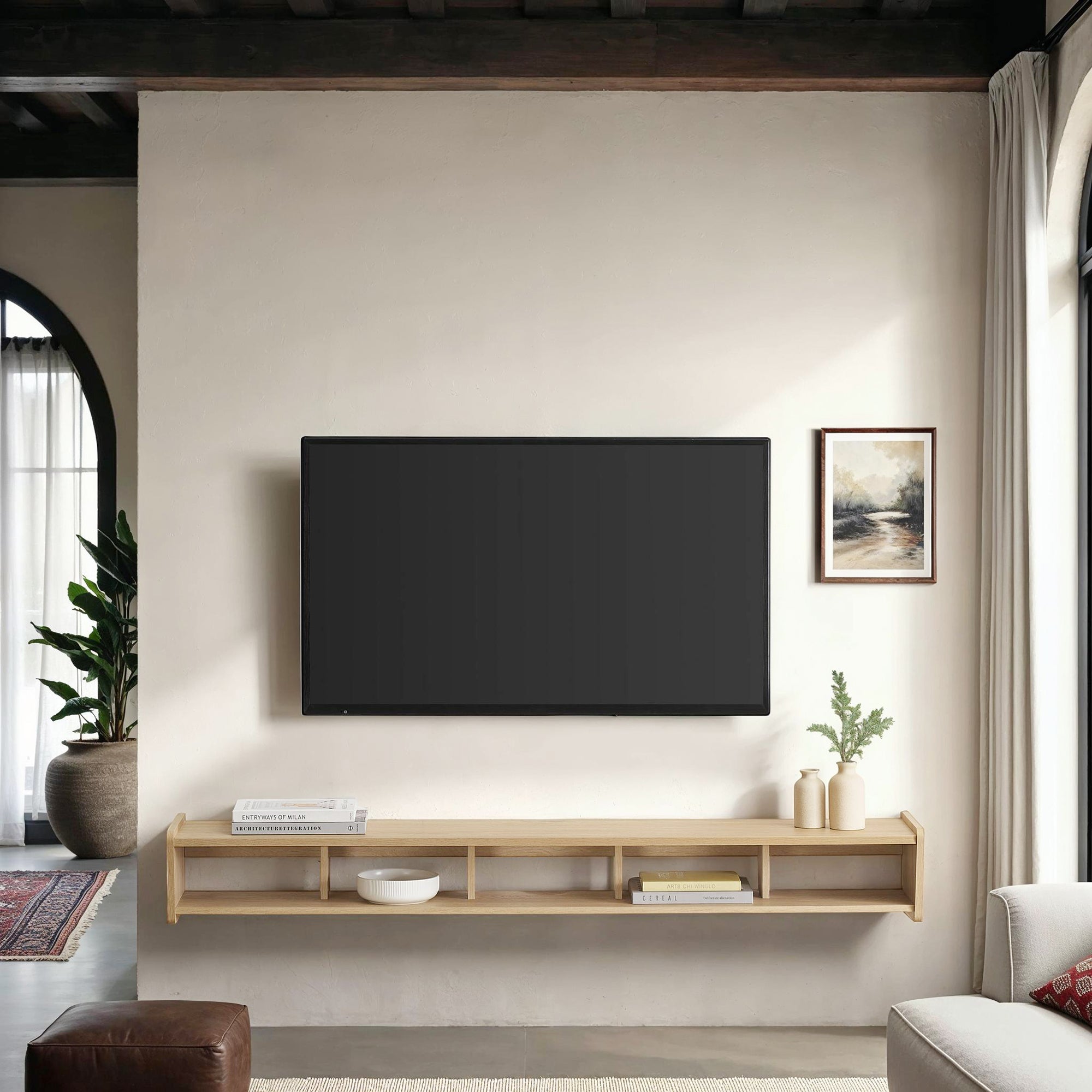 Mueble de TV minimalista flotante
