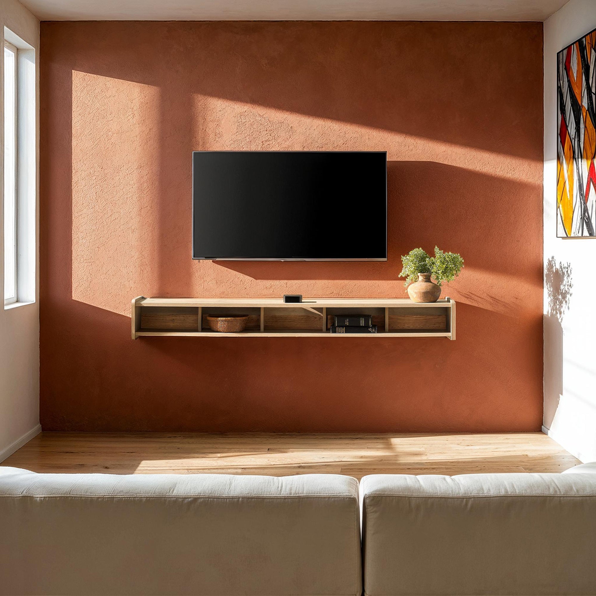 Mueble de TV minimalista flotante