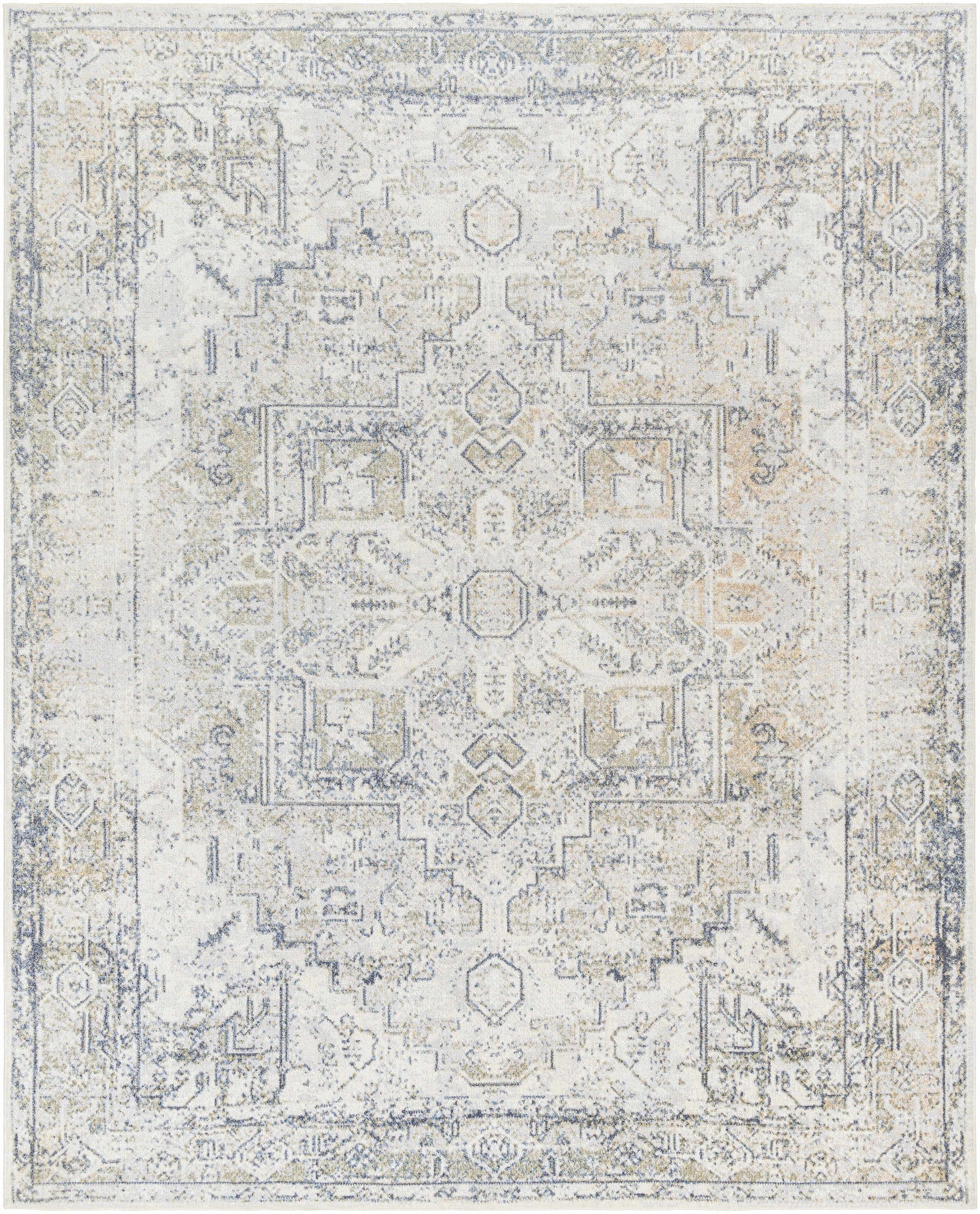 Alfombra lavable de pelo plano Hera Olive