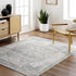 Alfombra lavable de pelo plano Hera Olive