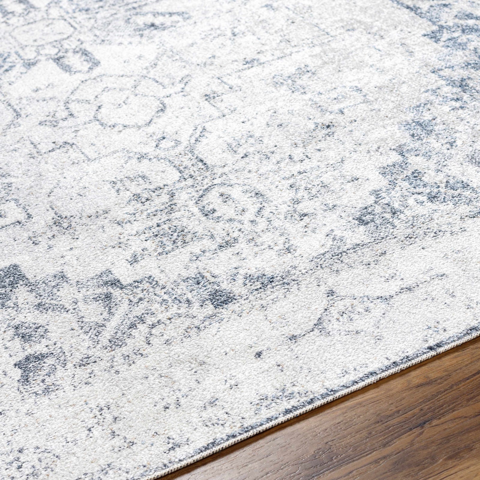 Alfombra lavable de pelo plano Hera Ivory