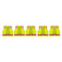 Chaleco de seguridad para topógrafo Safety Main 05TTSYZ, clase 2, parte delantera lisa, parte trasera de malla, amarillo de alta visibilidad, paquete de 5